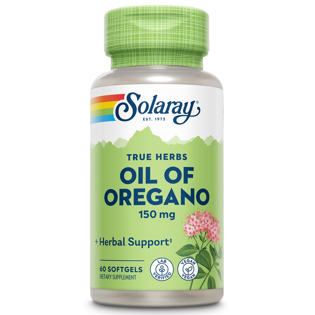 Oregano Softgels 150 mg - 強力なウェルネスサポートのためのオレガノオイルサプリメント - 遺伝子の消化 - エクストラバージンオリーブオイルベース - 完全菜食主義者、60日保証 - 60のサービング、60のSoftgels