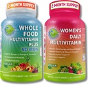 SUPPLEMENTS STUDIO 総合女子マルチシステムサポートデュオ – アイロンをかけずに全食品マルチビタミン + 女性用毎日のマルチビタミン – ビーガン, 非GMO, 毎日の健康サポート