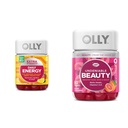 OLLYの余分強さの毎日のエネルギー ギーミー、カフェインは、1000mcgのビタミンB12、CoQ10、Gojiのベリー及び毛、皮、釘、Biotin、ビタミンC、ケラチン、Chewableの補足のための美を、含んでいます