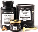 Better Alt Shilajit Resin 30 gm & Sea Moss Capsules Energy Duo| Pure Himalayan Shilajit Gold Grade for Men & Women with High Potency & Irish Sea Moss with Black Seed Oil