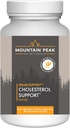 Mountain Peak Nutritionals Cholesterol Support Supplement - with Artichoke Extract, CoQ10, & Red Yeast Rice - Plant-Based Formula Supports Heart Health & Healthy Lipid Levels (90 Vegetarian Capsules)