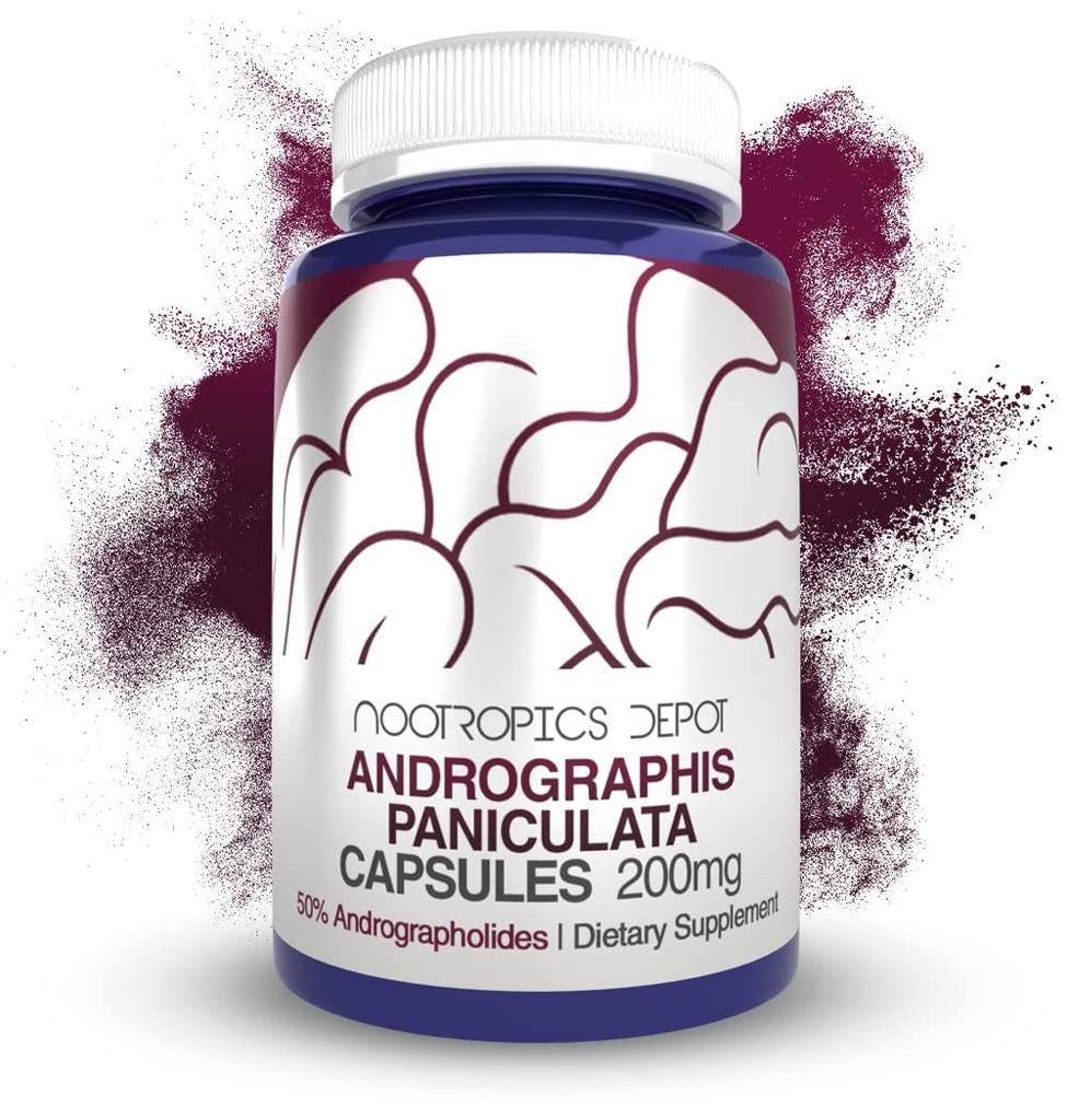 Andrographis の paniculata のカプセル | 200mg | 60 の計算 | 50% Andrographolides | サポート 免疫機能 | サポート 細胞機能