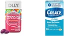 OLLY超強度プレナタルマルチビタミンソフトゲルと脳開発サポート+コレースクリアスツールソフトカプセル、28カウント