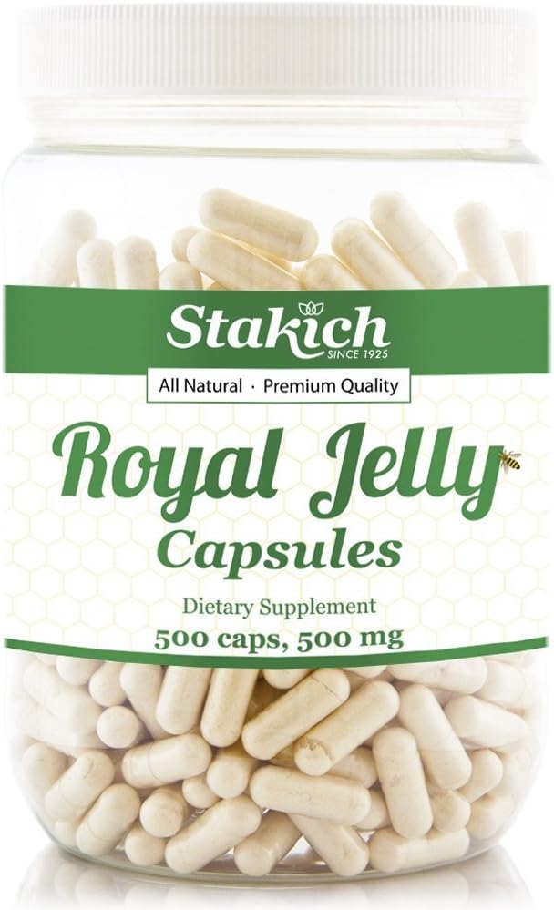 Stakich 500 mg Capsules (Royal Jelly Capsules 500 mg (500 Count))