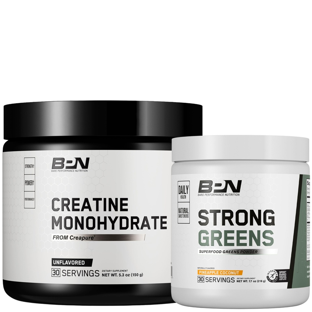 BARE PERFORMANCE NUTRITION BPN クレアチンモノハイドレート&強力なグリーンズバンドル