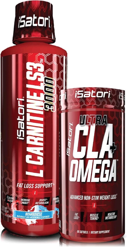 iSatori L-Carnitine LS3 Bombsicle 3000mg (32 サービング) & iSatori Ultra CLA (90 Softgels)