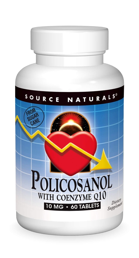 Coenzyme Q10 10 Mgのタブレット、60の計算が付いている源のNaturals Policosanol