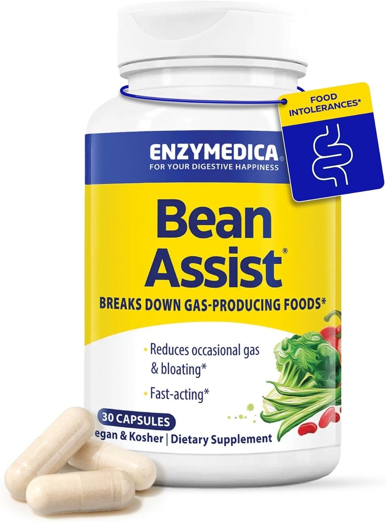 Enzymedica、BeanAssist、Digestive サポートのためのアルファGalactosidaseの酵素は、豆、Broccoli及び足回り、女性及び人、30の計算のための消化酵素から浮上します