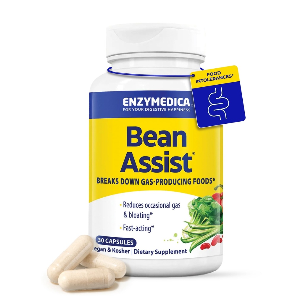 Enzymedica、BeanAssist、Digestive サポートのためのアルファGalactosidaseの酵素は、豆、Broccoli及び足回り、女性及び人、30の計算のための消化酵素から浮上します