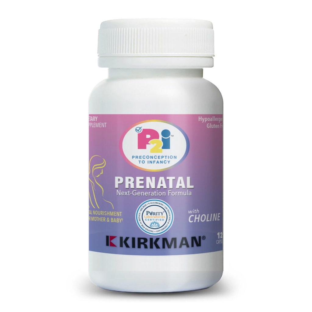 女性のためのキルクマンP2iの胎児のビタミン、コリン、120のカプセルが付いているMultivitamin、健康な母及び赤ん坊、OBGYNの公式にされた及び終えられた、hypoallergenic及びグルテンフリーのためのVtalの毎日の栄養サポート