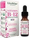 LiveWise Naturals Vitamin B12 子供のための液体ドロップ | トドルと子供 I Methylcobalamin と Adenosylcobalamin | USDA Organic I ビーガン | 非GMO | グルテンフリー | ドーズ