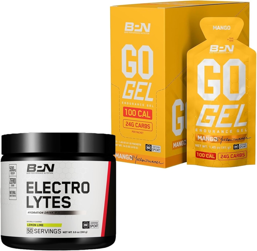 BARE PERFORMANCE NUTRITION BPN 電解液 水分補給 ドリンク ミックス&ゴー ジェル 耐久性 ゲル マンゴー バンドル