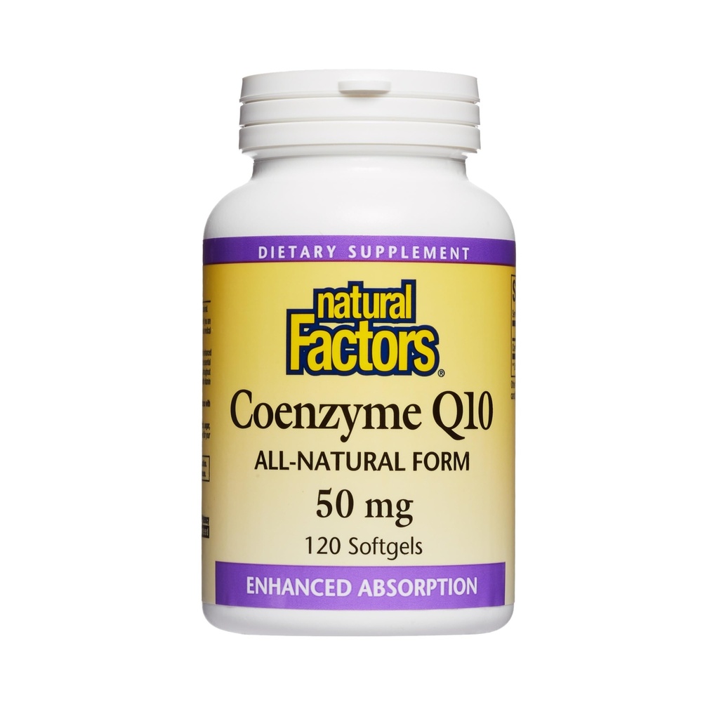 自然な要因、コエンザイムQ10 50mg、エネルギー、心および酸化防止サポートのためのCoQ10の補足、グルテンフリー、120のsoftgels (120のサービング)