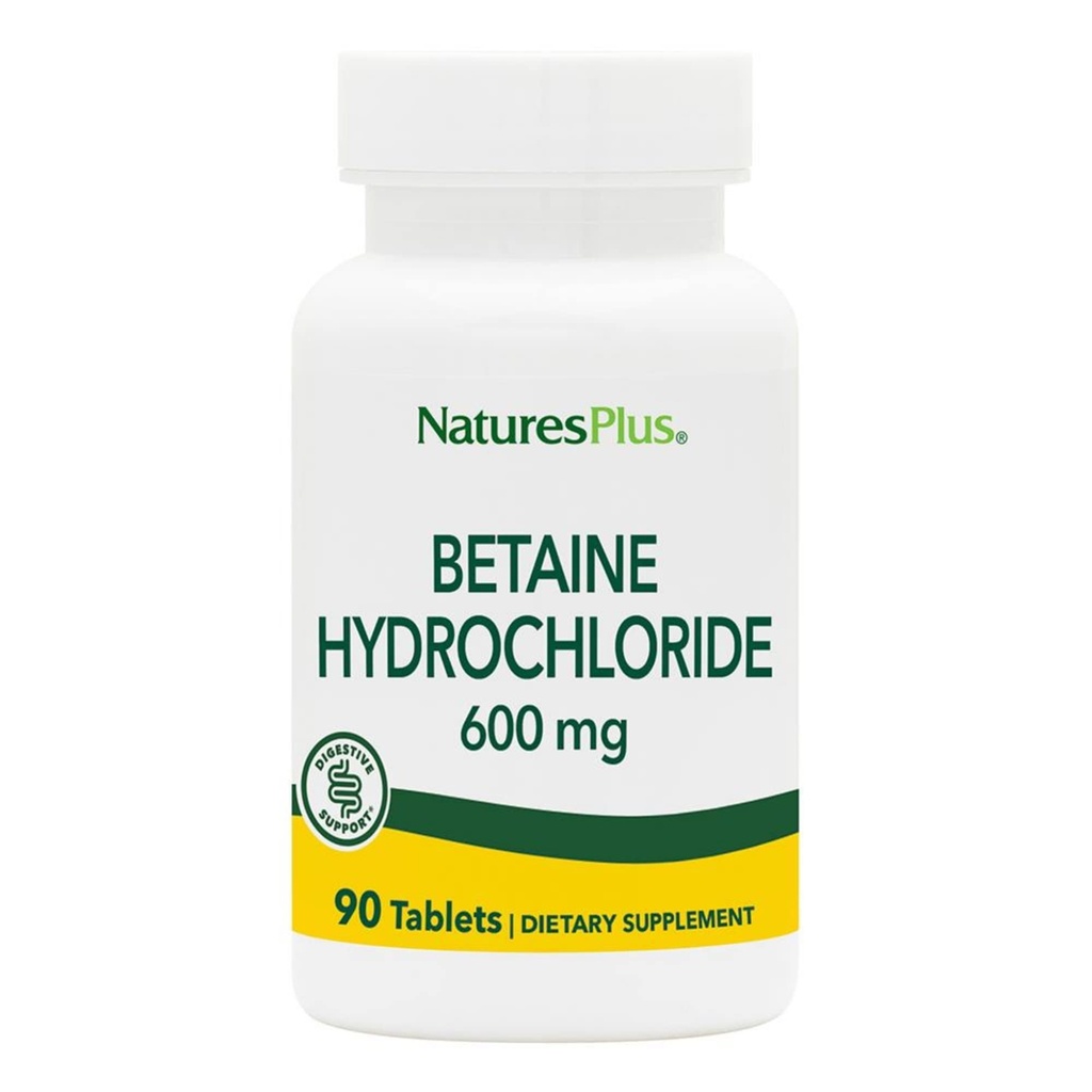 NaturesPlusはHCl(塩酸塩) - 600mg、90錠 - 消化器系サポートサプリメント、Occasional Heartburn&Indigestionの症状を緩和 - Hypoallergenic、グルテンフリー - 90のサービング