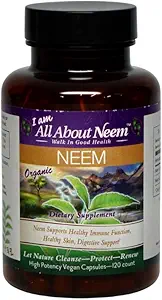 High Potency Organic Neem Leaf Capsules | Herbal Supplement | 120 Count, 1,500 mg with Neem Leaf Extract