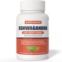 Ashwagandha 6000mgの最高の強さ、黒いペッパーおよびジンジャーの根との最大限に活用された吸収、自然な適応性の気分及び圧力サポート、睡眠及びエネルギー サポート、30のビーガン カプセル1か月