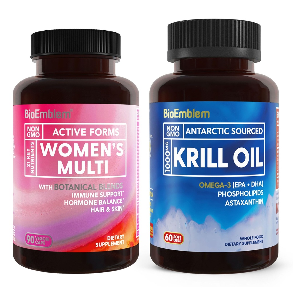 BioEmblemのAntarcticのKrillオイルの補足および女性のMultivitamin