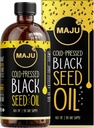 MAJUの黒い種油16oz:3X Thymoquinone、風邪押された、100%のトルコの黒のCumin NigellaのSativaの種油(有機物より斜め)、非GMOの100%の液体の純粋な黒の油、ガラス ビン