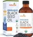 有機ブラックシードオイル(ニゲラサティバ、カミンシード)コールドプレス非GMO、エッセンシャル脂肪酸の8オンスガラスボトルソース、オメガ3 6 9'