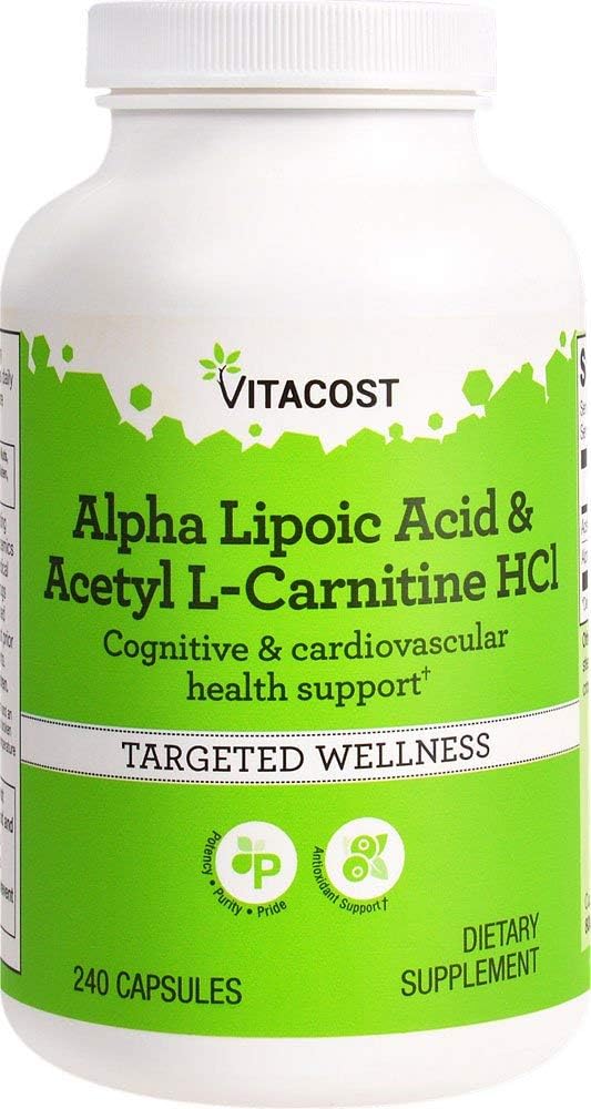 Vitacostアルファリポ酸&アセチルL-カルニチンHCl - 1,600 mg /サービング - 240 カプセルバイタコストブランド