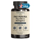 VINATURA Pao Pereira + PAU D'Arco、Astragalus - 1300MGサービング、米国製&テスト、幹細胞と免疫サポート、60カプセル