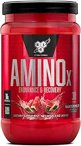 BSN Amino X Muscle Recovery & Endurance Powder with BCAAs, 10 Grams of Amino Acids, Keto Friendly, Caffeine Free, Support Endurance, Zero Sugar, Watermelon, 30 servings (Packaging May Vary)
