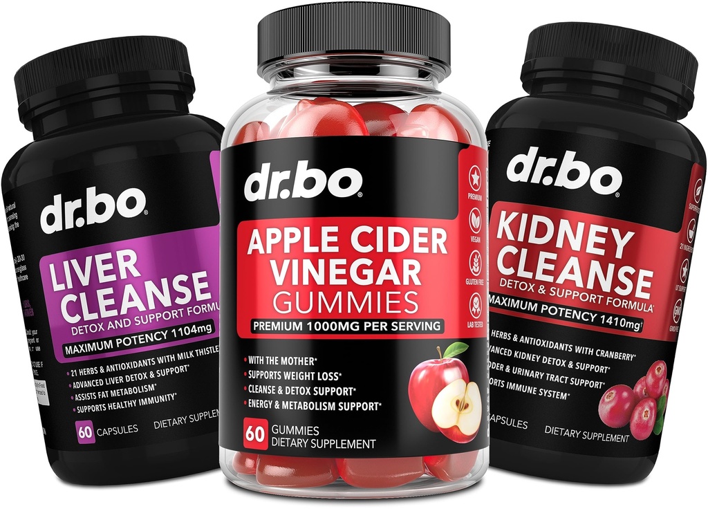 ACV グミー & 肝腎臓のクレンジング - 1000MG Apple Cider Vinegar Gummies & Liver Cleanse Kidney Detox カプセルの消化、腸の健康、クレンジング、デトックス、フラッシング、代謝