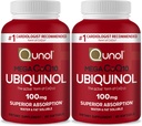 QunolメガUbiquinol Coq10 100mg、優秀な吸収、特許を取られた水および脂肪溶性の自然な補足の形態のCoenzyme Q10、中心の健康、60のSoftgelsのパックのための酸化防止、2