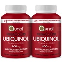 QunolメガUbiquinol Coq10 100mg、優秀な吸収、特許を取られた水および脂肪溶性の自然な補足の形態のCoenzyme Q10、中心の健康、60のSoftgelsのパックのための酸化防止、2
