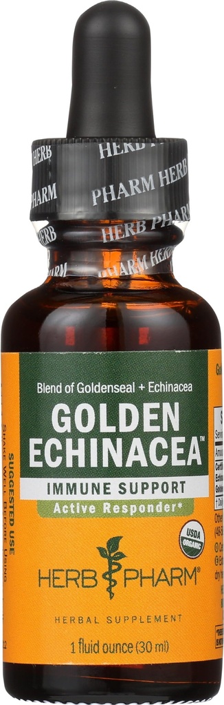 Herb Pharmの有機性金Echinacea、1 Fz