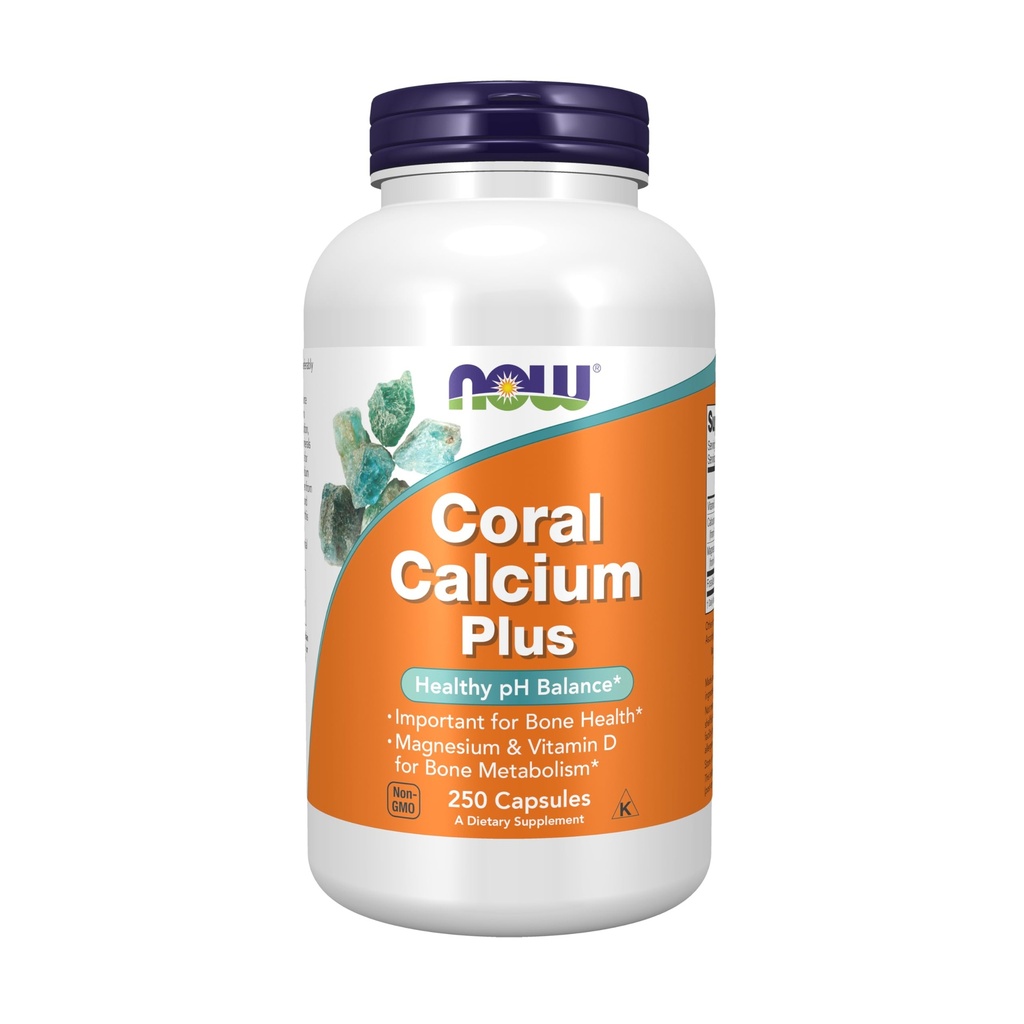 NOW Foodsは、Coral Calcium Plus、Bone Health*、健康なpH Balance*、250 Veg Capsulesを補います