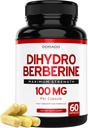 Dihydro Berberineの補足100mgの60のカプセル(より少ない副作用のビールリンよりより有効な5Xの特許を取られたグルコバンテージの極度のベルベリン) - 第三者はテストしました、ビーガン及び米国は作りました