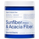 エッセンシャルスタック有機サンファイバープレバイオティックファイバー(Partially Hydrolyzed Guar Gum/PHGG)とアカシアファイバーパウダー - グルテンフリー、非GMO&無防爆繊維(7.4 oz)