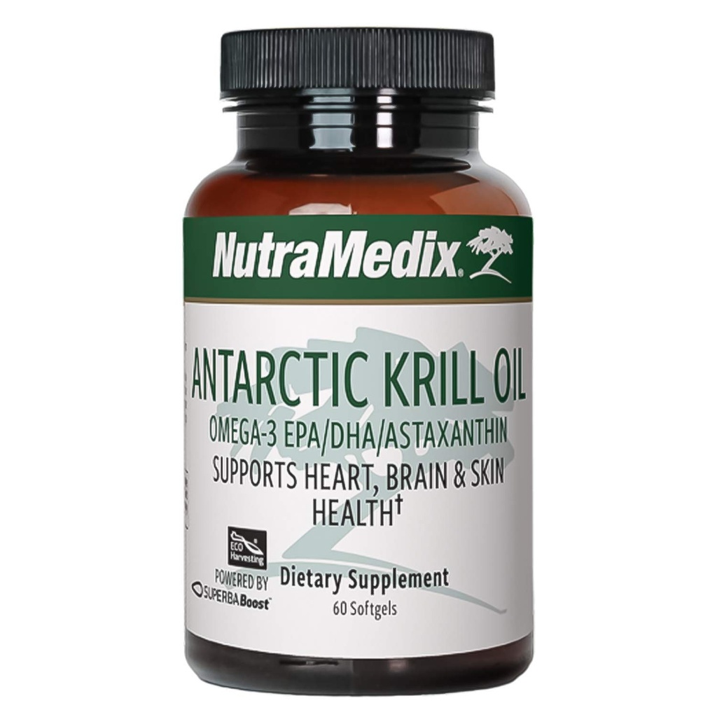 NutraMedixのAntarcticのKrillオイル500mg -魚油の補足- Omega-3s (EPA及びDHA) +アスタキサンチン-接合箇所、免疫、中心、レバー及び頭脳の健康サポートのための赤いKrillの補足(60のSoftgels)