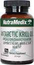 NutraMedixのAntarcticのKrillオイル500mg -魚油の補足- Omega-3s (EPA及びDHA) +アスタキサンチン-接合箇所、免疫、中心、レバー及び頭脳の健康サポートのための赤いKrillの補足(60のSoftgels)