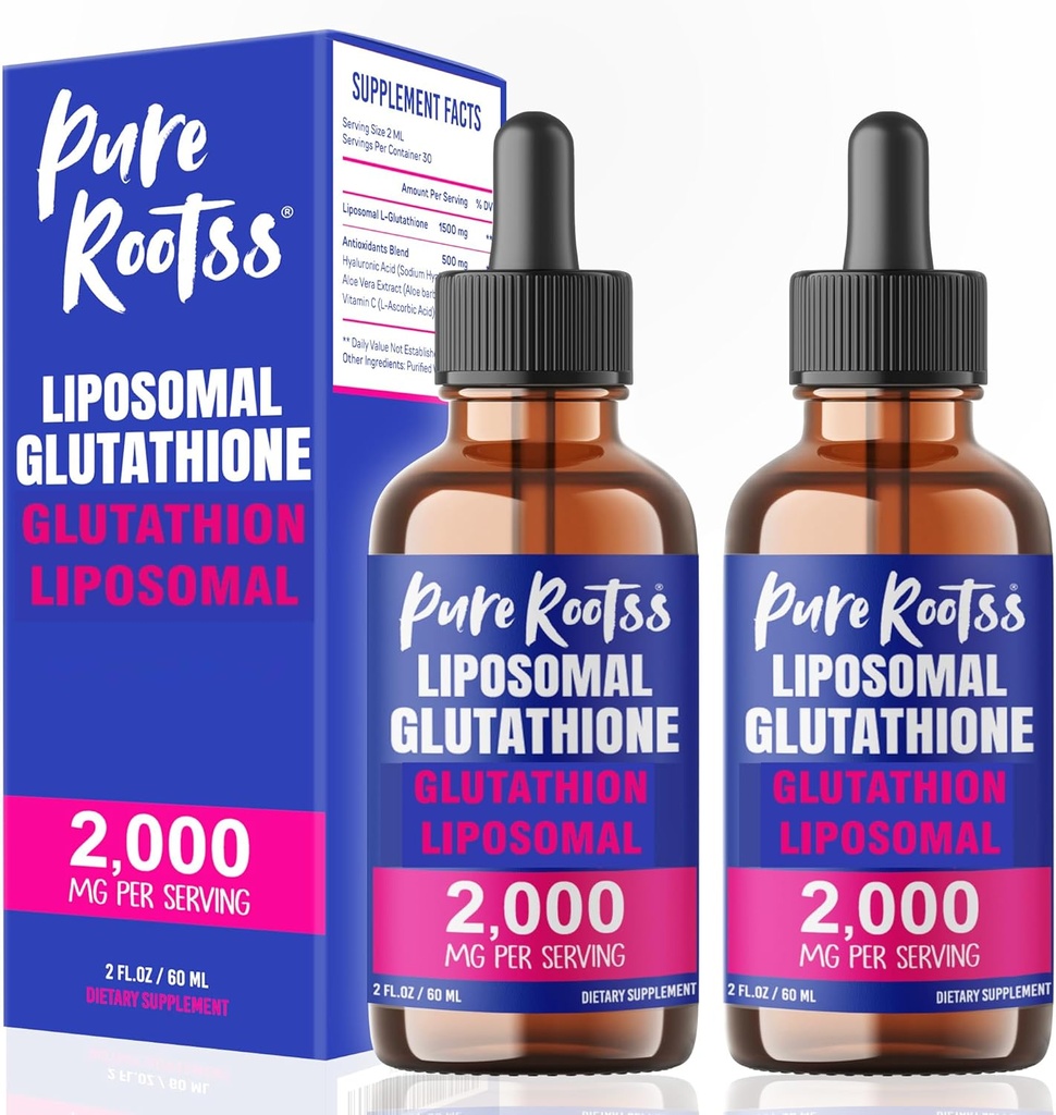 Liposomalのグルタチオンの液体の補足(2のパック、ビタミンCの98%の吸収、L-グルタチオン、びんごとの2 Fl Oz