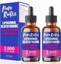 Liposomalのグルタチオンの液体の補足(2のパック、ビタミンCの98%の吸収、L-グルタチオン、びんごとの2 Fl Oz