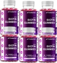 ビタマティック ビオチングミー より強い髪、肌、爪のための10,000 mcg - 60 ビーガングミー - また、コールされたビタミンB7(6ボトル)
