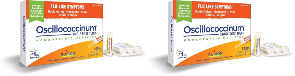 Boiron Oscillococcinumは、身体の痛み、頭痛、フィーバー、チル、疲労のFlu-Like症状から救済のために - 6カウント(パッケージ2)