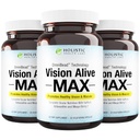 自然成分Lutemax® 2020、Bilberry、Blueberry、C3g、ブラックカラント、マキベリー、サフラン、アスタキサンチン(30カ))の4種類のHolistic Health Labs Vision Alive Max。