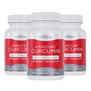 Omax3 HydroCurc のタービン クルクミンの Softgels、効力及び吸収、共同健康、180 の Softgels のための高生の利用できる MCT のオイル ナノ粒子 (3 パック)