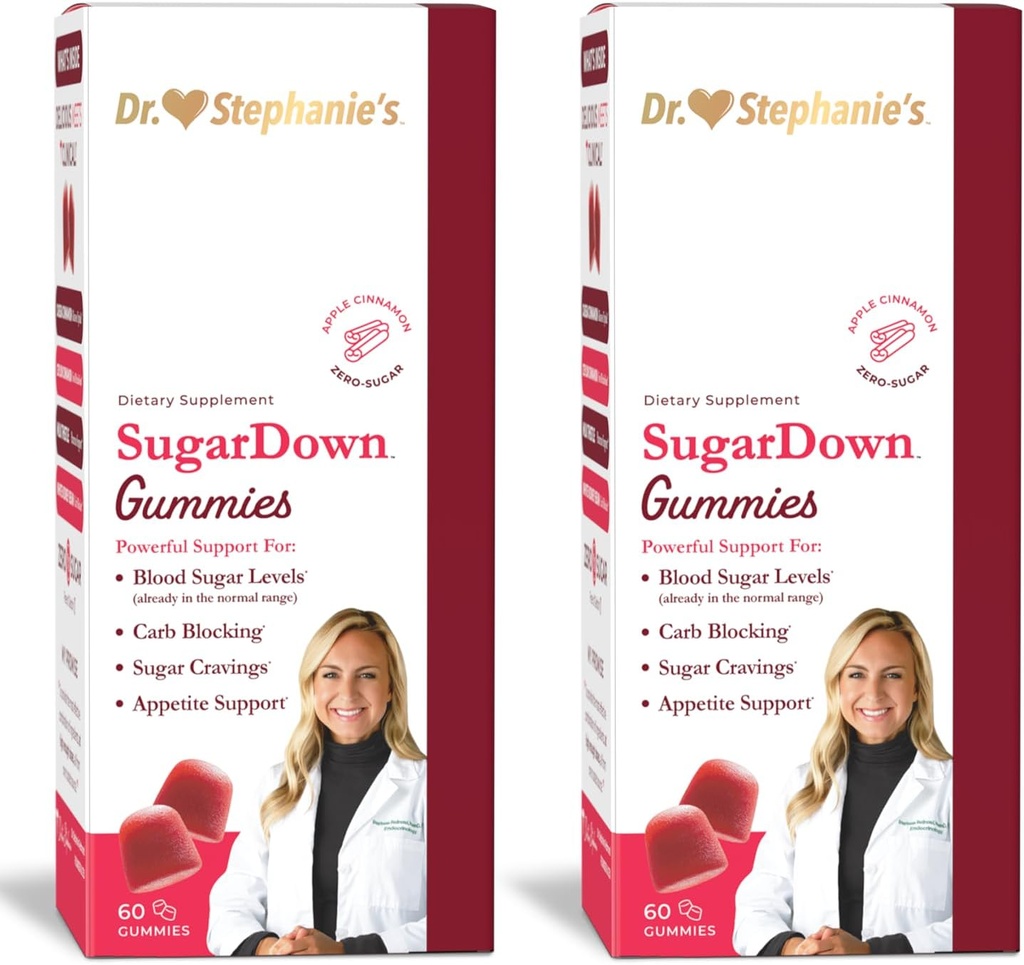 Dr. Stephanie’s SugarDown Gummies – 2 パック - Ceylon & Cassia Cinnamon サプリメント
