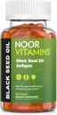 Noorのビタミンのハラールの黒い種のオイルのカプセル、ハラールのビタミン、Nigella Sativa、Thymoquinone、非GMOのグルテンフリー、60の計算からの1000のmgの黒の種のオイル