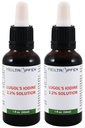 2X 2.2% Lugolのイオジンの解決2x1 Fl Oz - 2x30 ml | 薬剤の等級の原料 | ヨウ素およびカリウムのイオダイドとなされるLugolsの解決 | 2本のびんのセット | Heiltropfen®