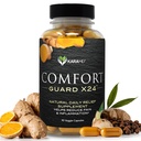 KaraMD Comfort Guard X24 | Joint & Movement Support Supplement | Turmeric Curcumin, Boswellia & Ginger | Ease Muscle Discomfort & Joint Stiffness | Non-GMO, Gluten Free & Vegan Friendly (30 Servings)