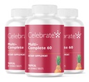 ビタミンマルチコンプリートChewables、60mg鉄を祝う - スリーブ胃切除術と胃のバイパス手術患者のための毎日のBariatricマルチビタミン - 必須ビタミン&ミネラル - 熱帯(180錠)