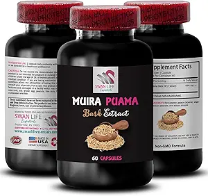 マインドフルエネルギーリフト - MUIRA PUAMA BARK EXTRACT - エネルギーサポートコンプレックス、植物シナジーエネルギー、バランスの取れたブーストブレンド、毎日のアクティブリフト、持久力充電、ハーブエネルギー活性化1ボトル60キャップ