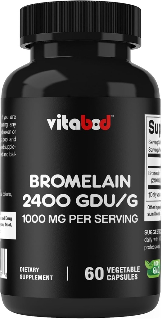 Bromelainの補足 サービングごとの1000mg、2400 GDU/gのプロテオリンの酵素、サポート蛋白質の消化、60の計算-非GMO及びグルテンフリー