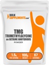 BulkSupplements.com TMGパウダー - Betaine Anhydrous、TMGサプリメントとしてのTrimethylglycine - Unflavored&Gluten無料、サービングあたり1.5g、100g(3.5オンス)(パッケージ1)