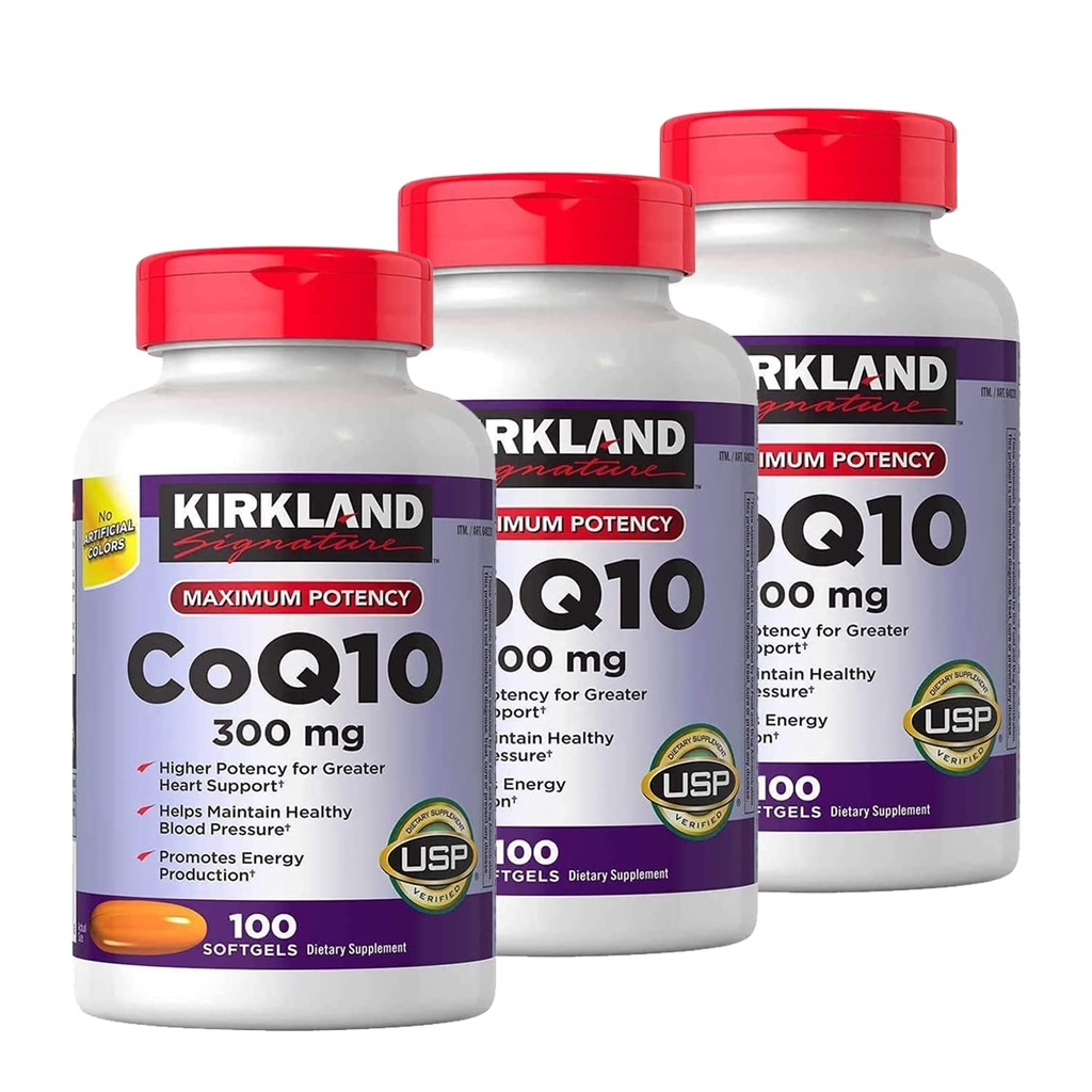 Kirkland Signature CoQ10 300mg、100 Softgels(3パック)